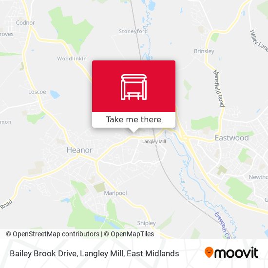 Bailey Brook Drive, Langley Mill map