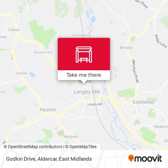 Godkin Drive, Aldercar map