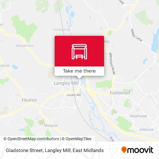 Gladstone Street, Langley Mill map