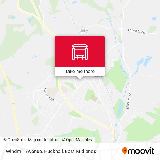 Windmill Avenue, Hucknall map