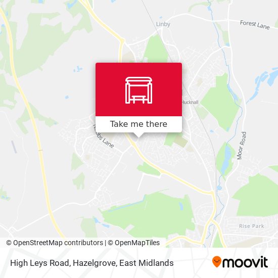 High Leys Road, Hazelgrove map