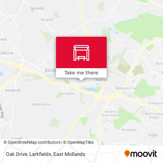 Oak Drive, Larkfields map