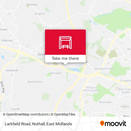 Larkfield Road, Nuthall map