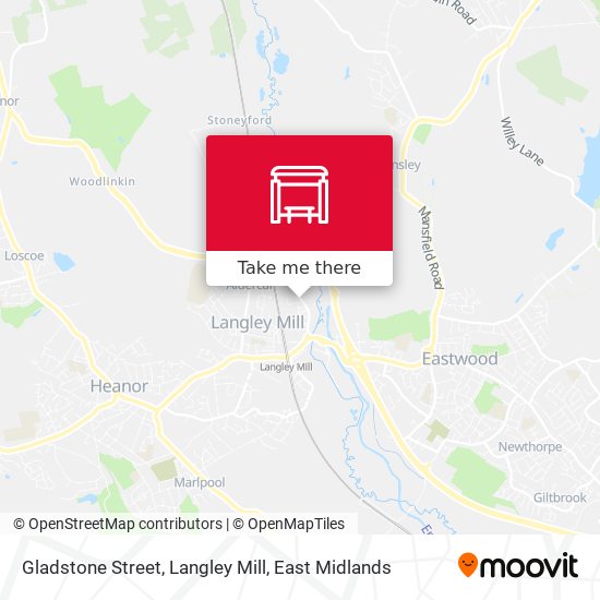 Gladstone Street, Langley Mill map