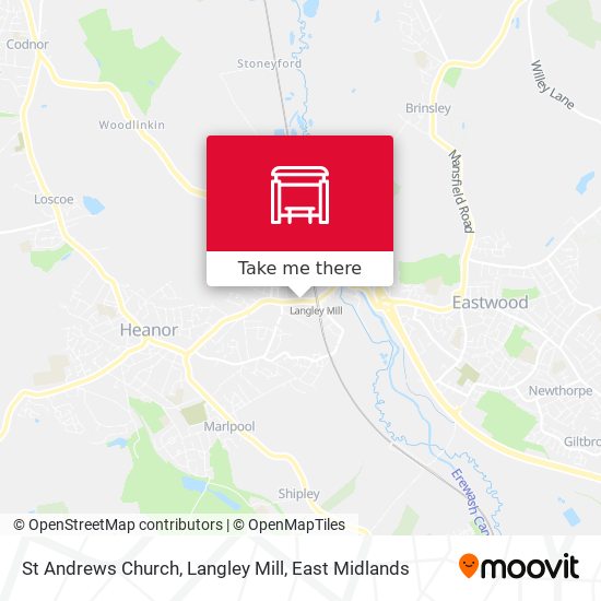 St Andrews Church, Langley Mill map