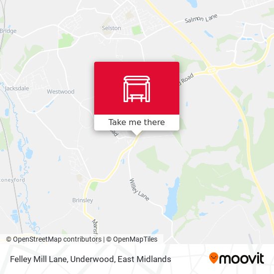 Felley Mill Lane, Underwood map