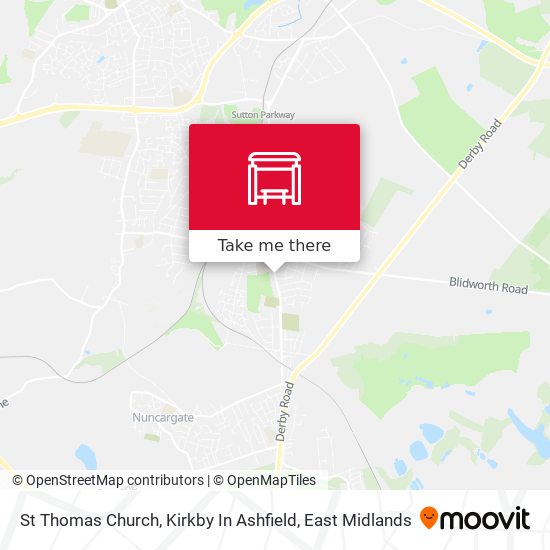 St Thomas Church, Kirkby In Ashfield map