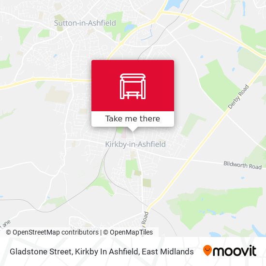 Gladstone Street, Kirkby In Ashfield map