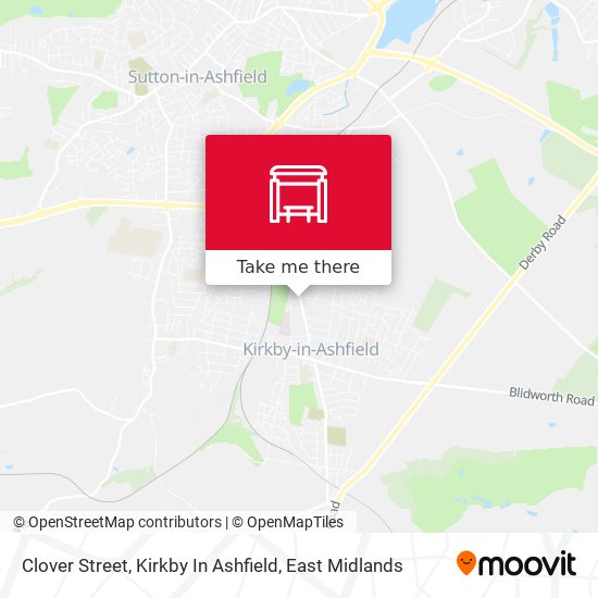 Clover Street, Kirkby In Ashfield map