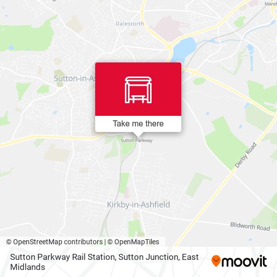 Sutton Parkway Rail Station, Sutton Junction map