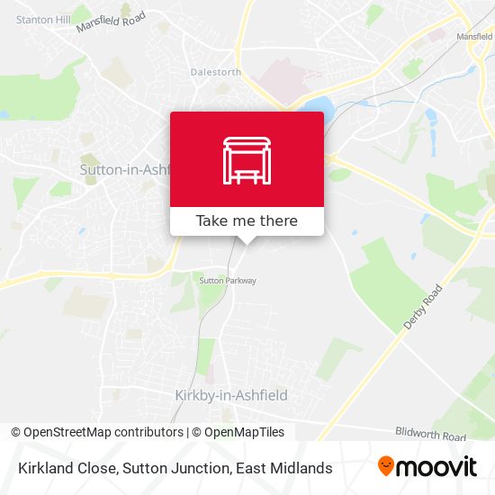 Kirkland Close, Sutton Junction map