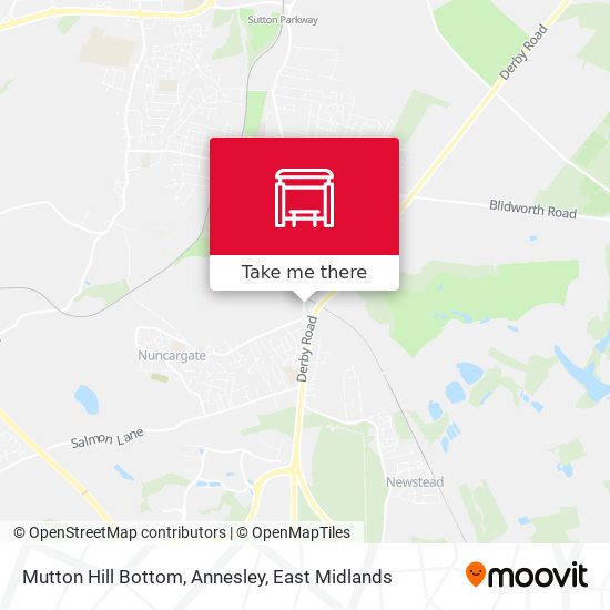 Mutton Hill Bottom, Annesley map