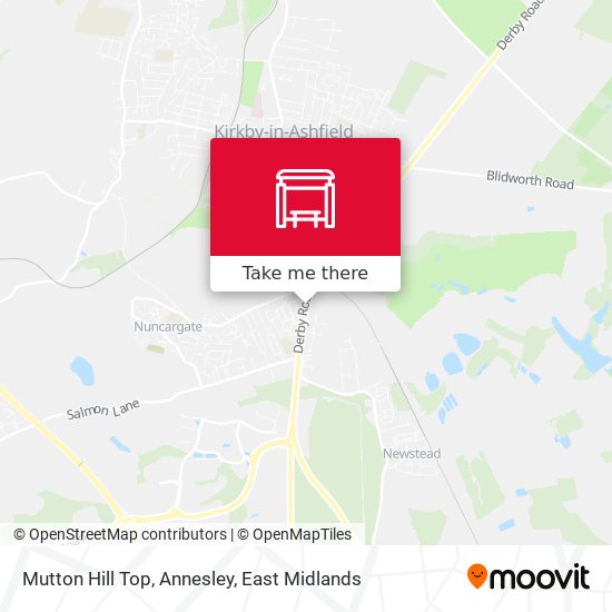 Mutton Hill Top, Annesley map