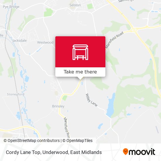 Cordy Lane Top, Underwood map
