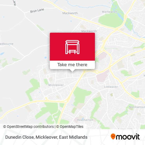Dunedin Close, Mickleover map