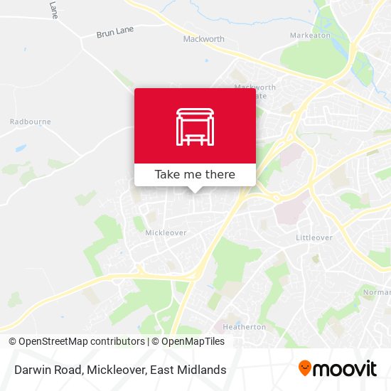 Darwin Road, Mickleover map