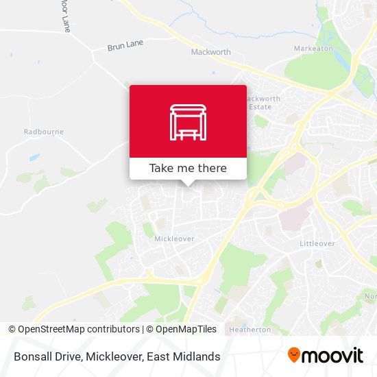 Bonsall Drive, Mickleover map