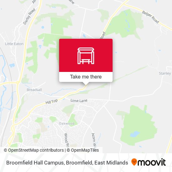 Broomfield Hall Campus, Broomfield map
