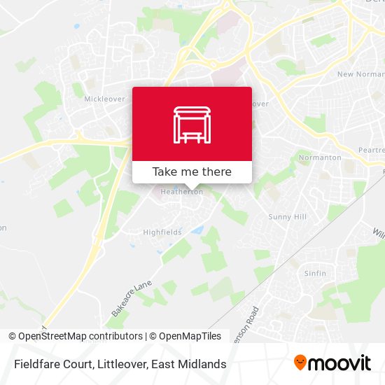 Fieldfare Court, Littleover map
