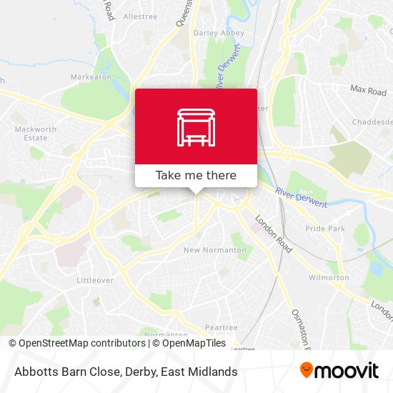 Abbotts Barn Close, Derby map