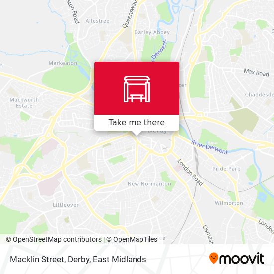 Macklin Street, Derby map