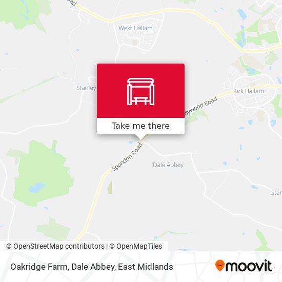 Oakridge Farm, Dale Abbey map