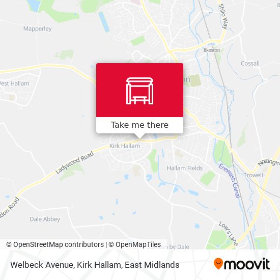 Welbeck Avenue, Kirk Hallam map