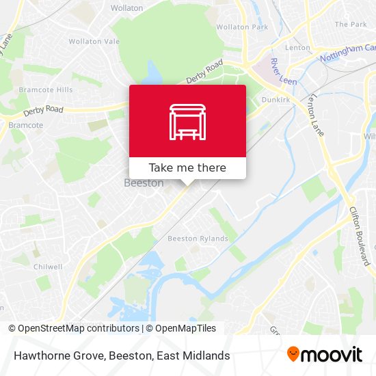 Hawthorne Grove, Beeston map