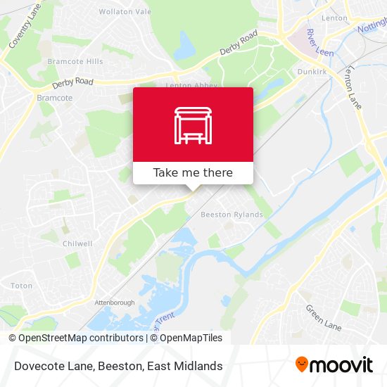 Dovecote Lane, Beeston map