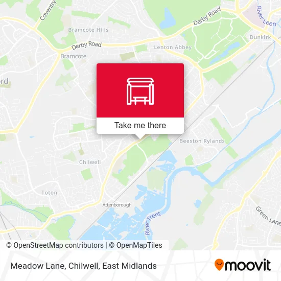 Meadow Lane, Chilwell map