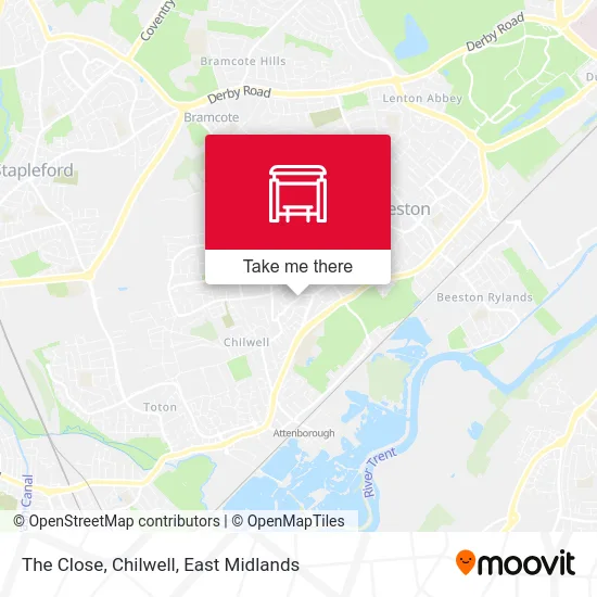 The Close, Chilwell map