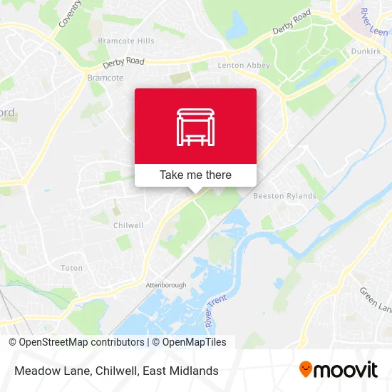 Meadow Lane, Chilwell map