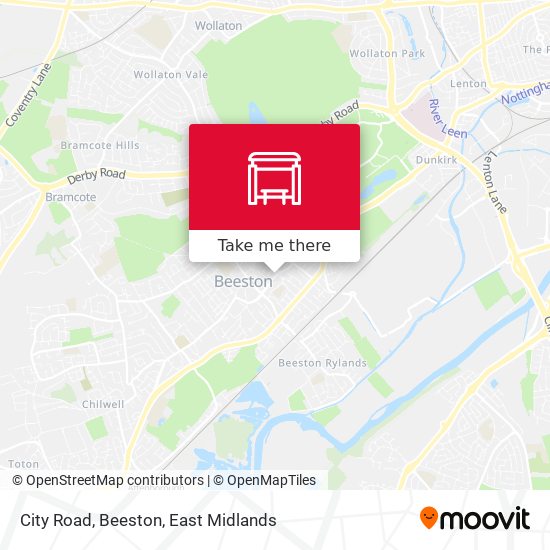 City Road, Beeston map