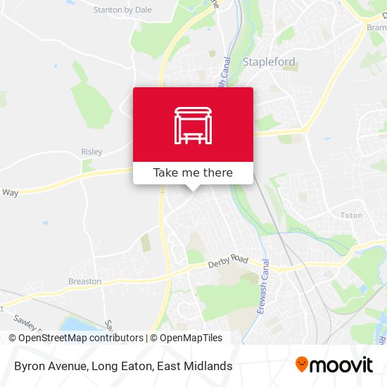 Byron Avenue, Long Eaton map