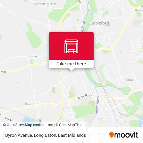 Byron Avenue, Long Eaton map
