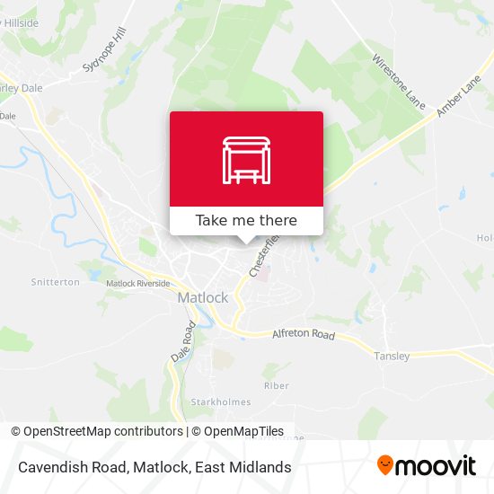 Cavendish Road, Matlock map