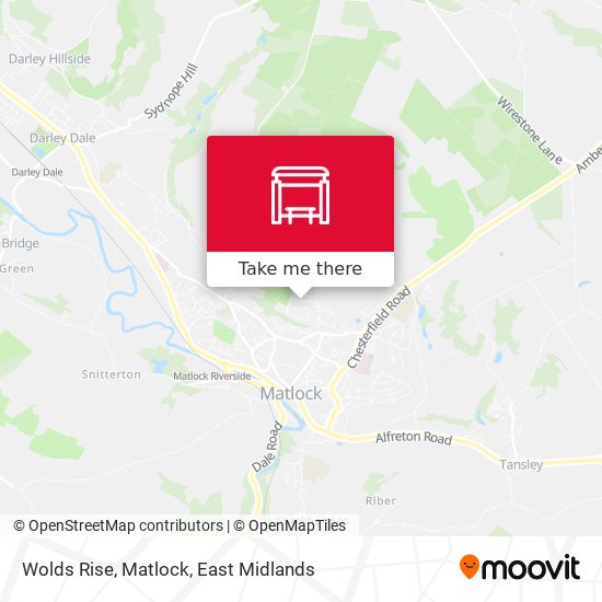 Wolds Rise, Matlock map