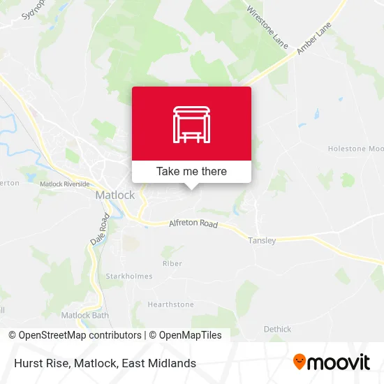 Hurst Rise, Matlock map