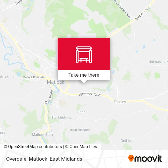 Overdale, Matlock map