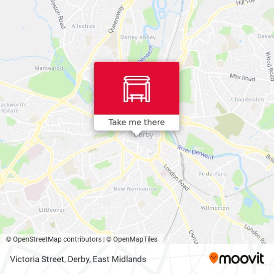 Victoria Street, Derby map