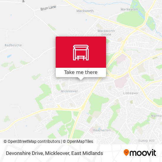 Devonshire Drive, Mickleover map