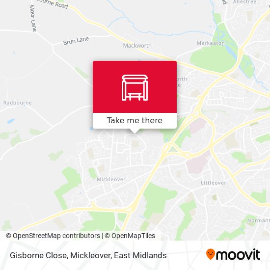 Gisborne Close, Mickleover map