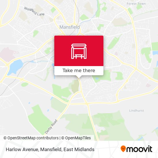 Harlow Avenue, Mansfield map