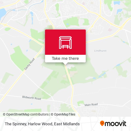The Spinney, Harlow Wood map