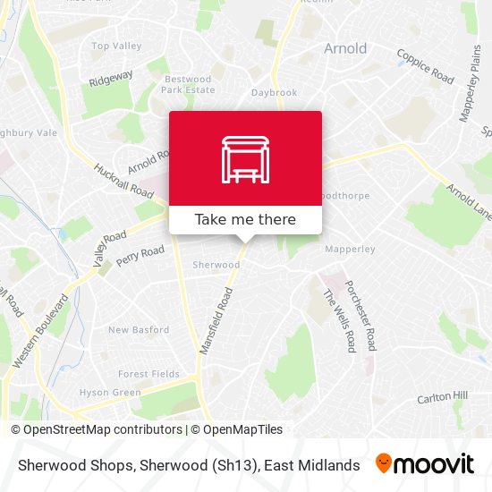 Sherwood Shops, Sherwood (Sh13) map