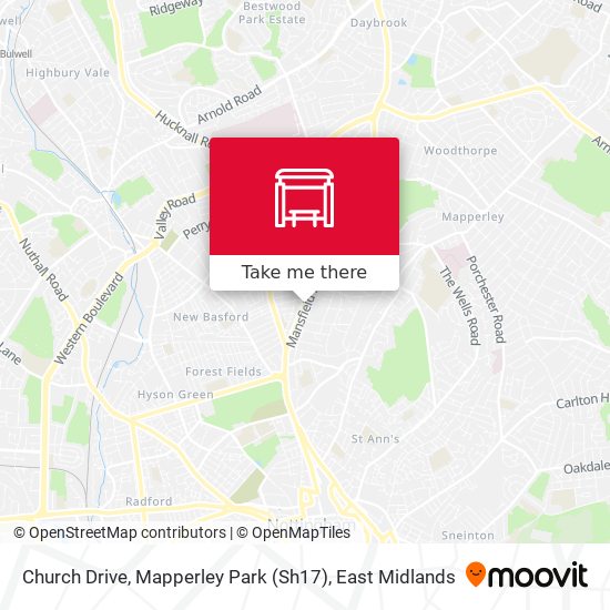 Church Drive, Mapperley Park (Sh17) map