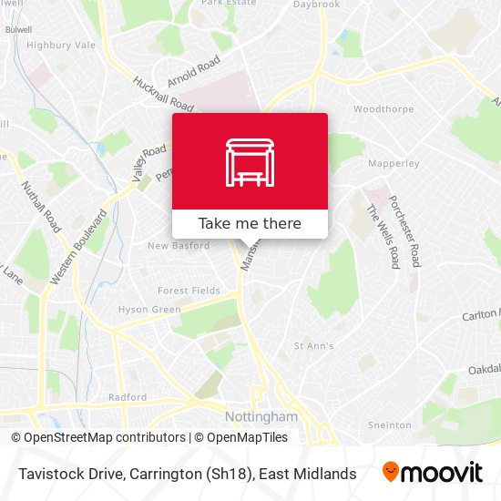 Tavistock Drive, Carrington (Sh18) map