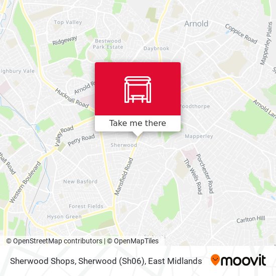 Sherwood Shops, Sherwood (Sh06) map