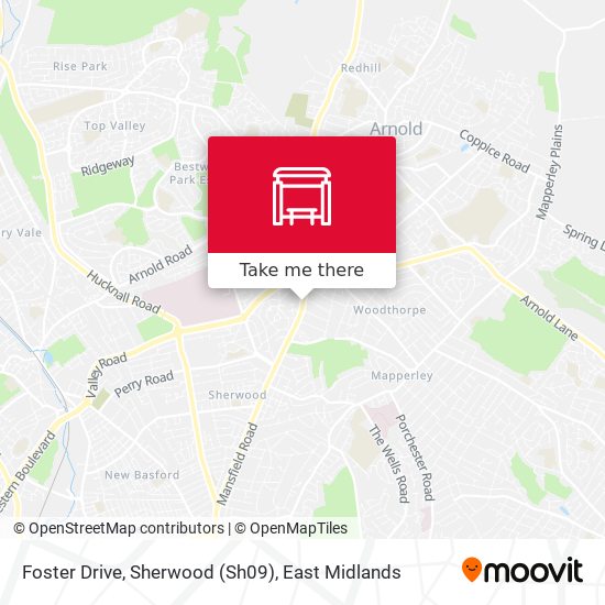 Foster Drive, Sherwood (Sh09) map