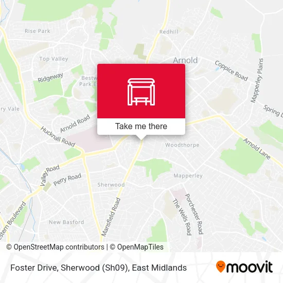 Foster Drive, Sherwood (Sh09) map